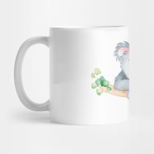 Koala in watercolor with leaves and flowers Mug